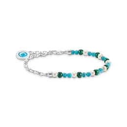 Thomas Sabo Sterling Silver Multi-Coloured Beaded Bracelet