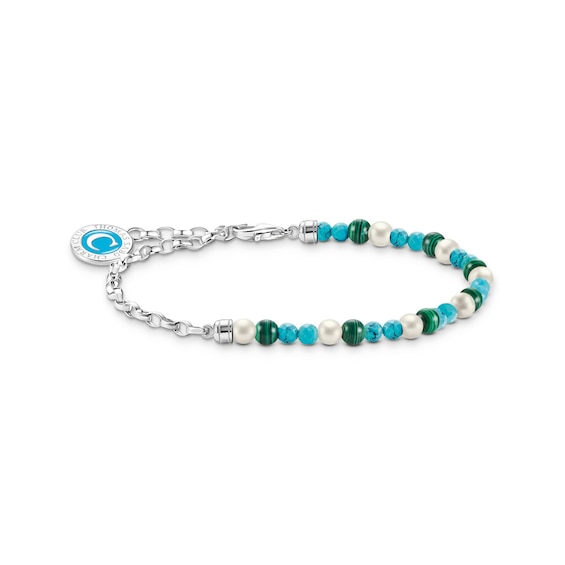 Thomas Sabo Sterling Silver Multi-Coloured Beaded Bracelet