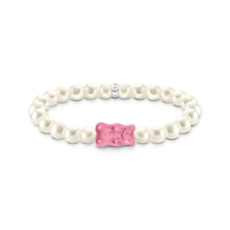 Thomas Sabo x Haribo Sterling Silver Cultured Freshwater Pearl Pink Goldbear Bracelet