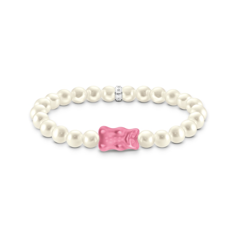 Main Image 1 of Thomas Sabo x Haribo Sterling Silver Cultured Freshwater Pearl Pink Goldbear Bracelet