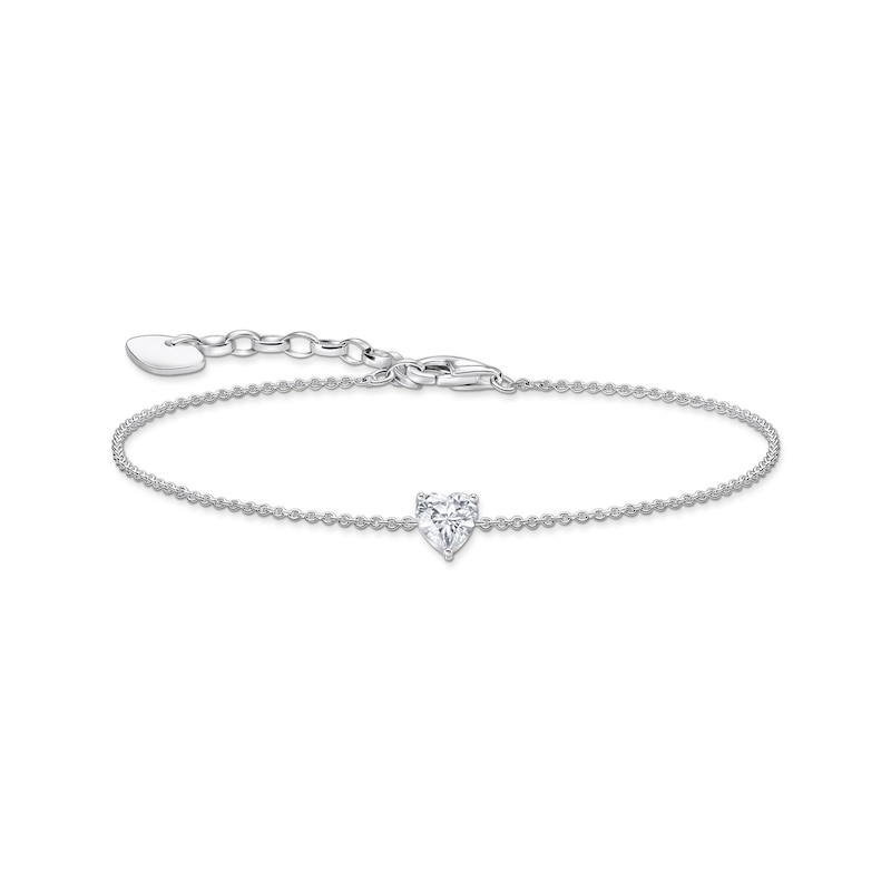 Main Image 1 of Thomas Sabo Sterling Silver Heart Cubic Zirconia Bracelet