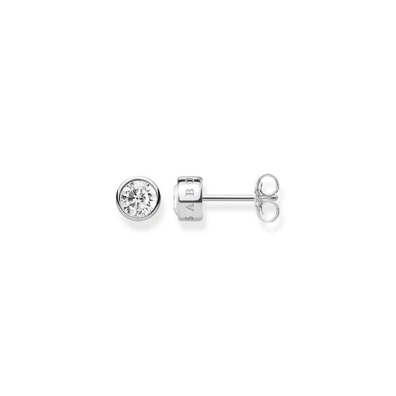 Main Image 1 of Thomas Sabo Sterling Silver Cubic Zirconia Bezel Set Stud Earrings