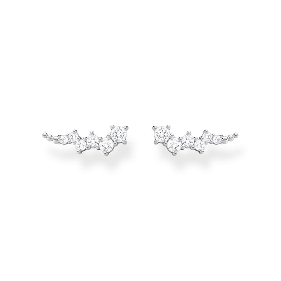 Thomas Sabo Sterling Silver Cubic Zirconia Ear Climber Stud 