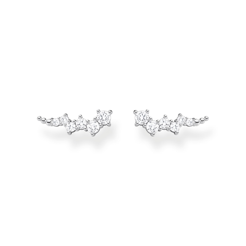 Main Image 1 of Thomas Sabo Sterling Silver Cubic Zirconia Ear Climber Stud Earrings