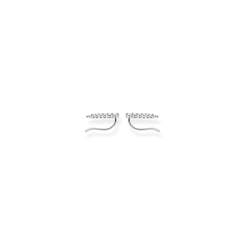 Main Image 2 of Thomas Sabo Sterling Silver Cubic Zirconia Graduated Ear Climber Stud Earrings