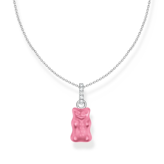 Thomas Sabo x Haribo Sterling Silver Pink Goldbear Necklace