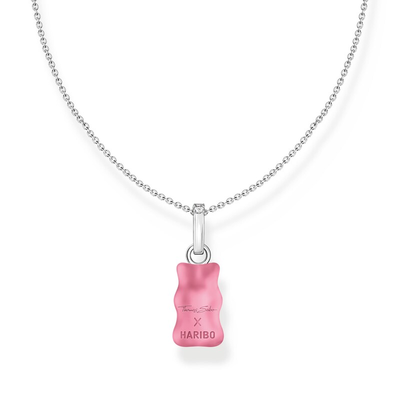 Main Image 2 of Thomas Sabo x Haribo Sterling Silver Pink Goldbear Necklace