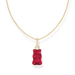 Thomas Sabo x Haribo Sterling Silver 18ct Gold Plated Red Goldbear Necklace