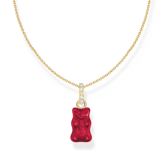 Thomas Sabo x Haribo Sterling Silver 18ct Gold Plated Red Goldbear Necklace