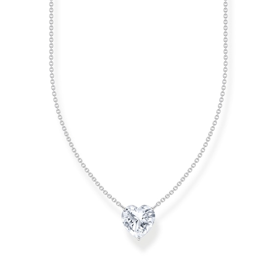 Thomas Sabo Sterling Silver Heart Cubic Zirconia Pendant Nec