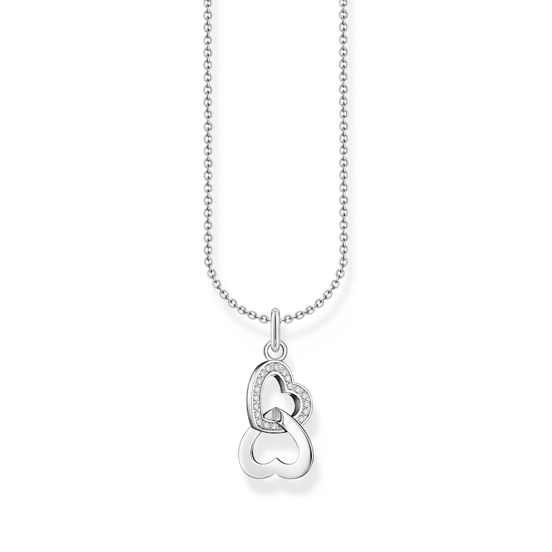 Main Image 1 of Thomas Sabo Sterling Silver Interlocking Heart Pendant Necklace