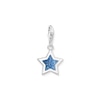 Thumbnail Image 1 of Thomas Sabo Sterling Silver Blue Sparkle Star Charm