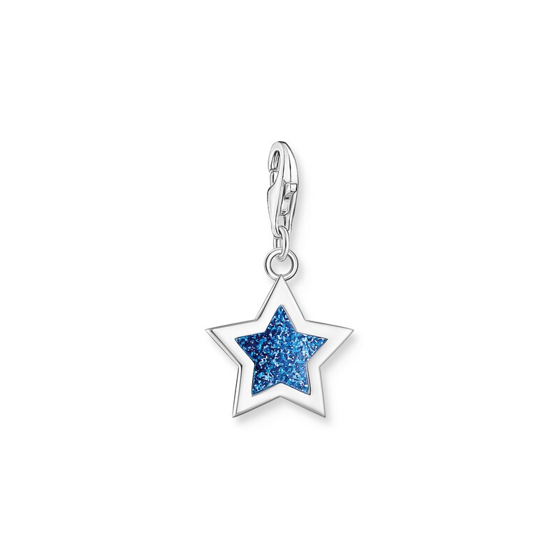Main Image 1 of Thomas Sabo Sterling Silver Blue Sparkle Star Charm
