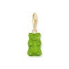 Thumbnail Image 1 of Thomas Sabo Sterling Silver 18ct Gold Plated Green Goldbear Charm