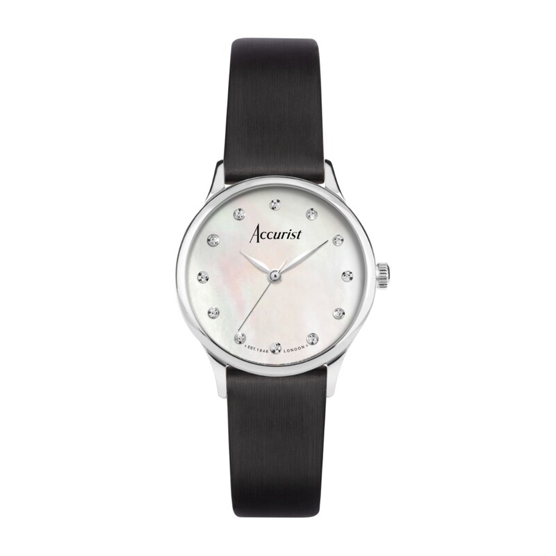 Main Image 1 of Accurist Ladies' Dress Black Leather Strap Watch
