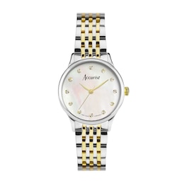Accurist Women's Dress Two Tone Stainless Steel Bracelet Watch