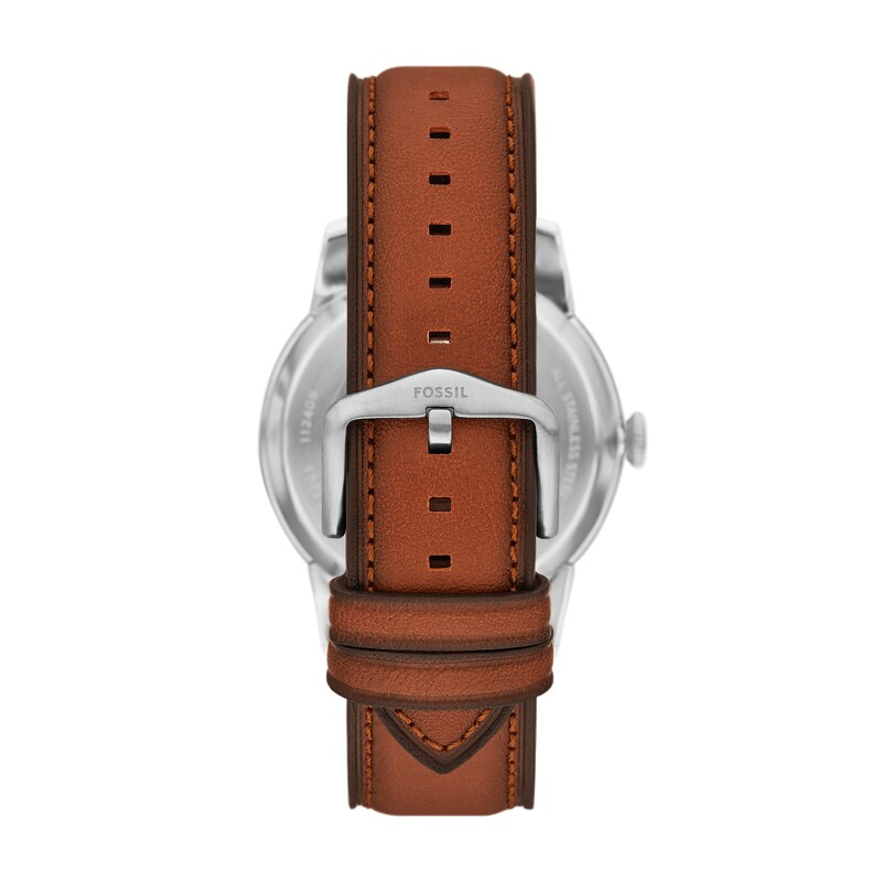 Main Image 3 of Fossil Men's Green Open Heart Dial Brown Leather Strap Watch
