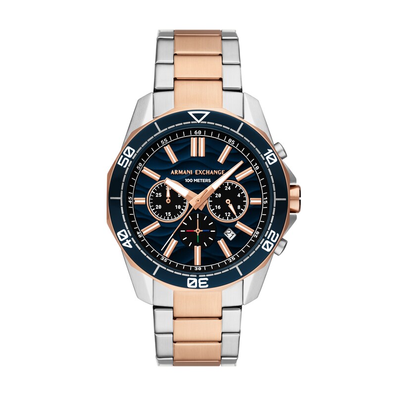 Main Image 1 of Armani Exchange Men's Black Chronograph Dial Two Tone Stainless Steel Watch