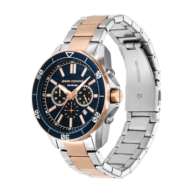 Main Image 3 of Armani Exchange Men's Black Chronograph Dial Two Tone Stainless Steel Watch