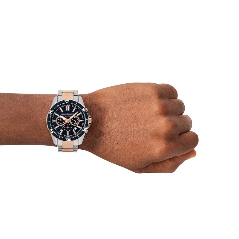 Main Image 5 of Armani Exchange Men's Black Chronograph Dial Two Tone Stainless Steel Watch