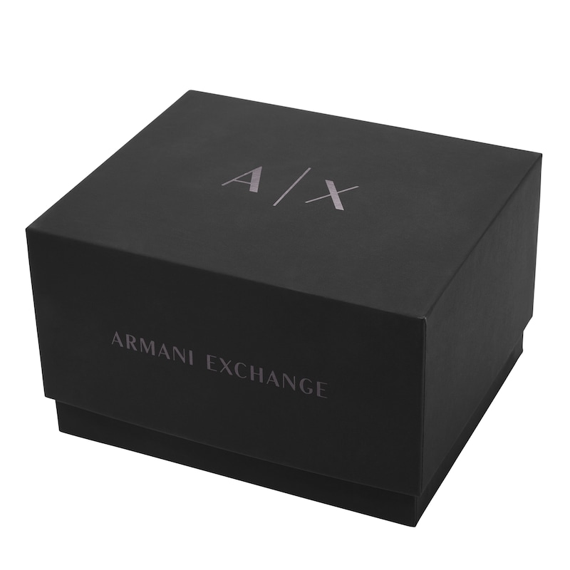 Main Image 7 of Armani Exchange Men's Black Tone Chain Necklace & Mesh Strap Watch Set