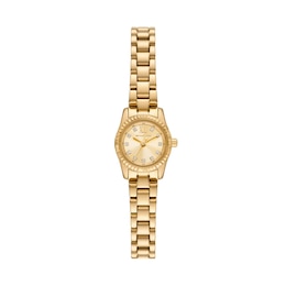 Michael Kors Lexington Ladies' Gold Tone Sunray Dial Stainless Steel Bracelet Watch