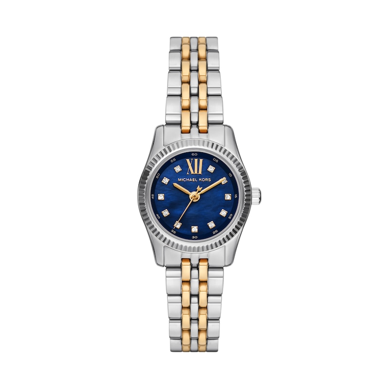 Main Image 1 of Michael Kors Lexington Ladies' Navy MOP Dial Two Tone Stainless Steel Watch