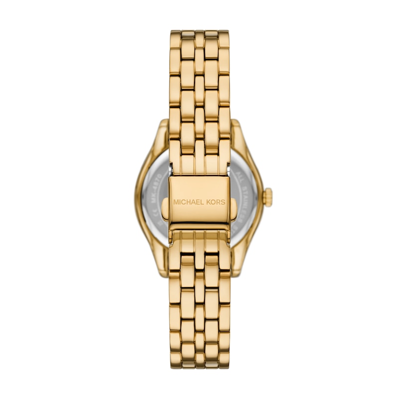 Main Image 3 of Michael Kors Harlowe Ladies' Green MOP Dial Gold Tone Stainless Steel Watch