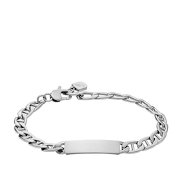 Fossil Drew Stainless Steel ID Bracelet