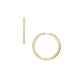 Fossil Ladies' Ellis All Stacked Up Gold Tone Hoop Earrings