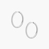 Thumbnail Image 1 of Fossil Ladies' Ellis All Stacked Up Silver Tone Hoop Earrings