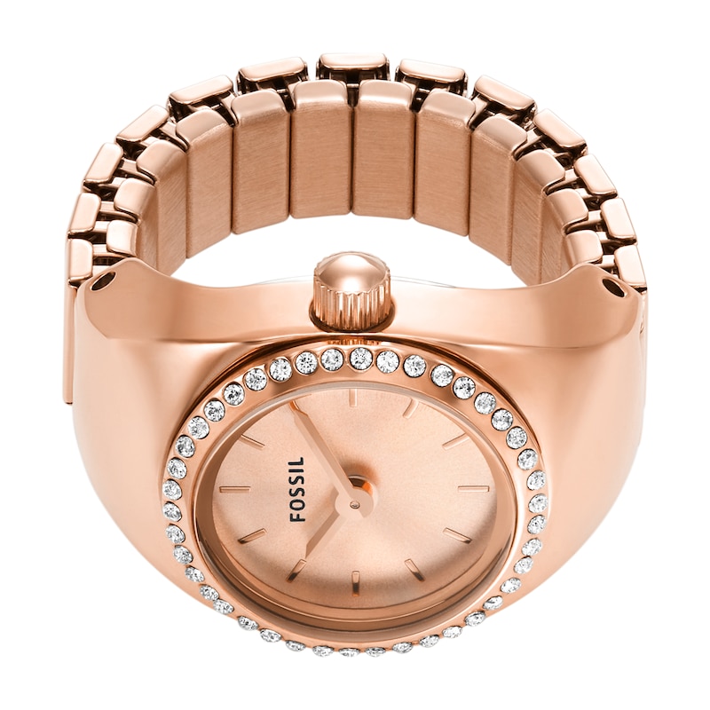 Main Image 3 of Fossil Ladies' Two Hand Rose Gold Tone Stainless Steel Watch Ring