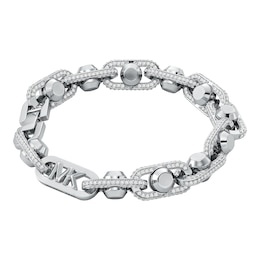 Michael Kors Ladies' Bold Cubic Zirconia Paperlink Chain Bracelet