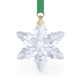 Swarovski Annual Edition Green Ribbon Little Snowflake Ornament 2024