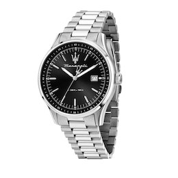 Maserati Men's Sorpasso Black Dial Stainless Steel Bracelet Watch