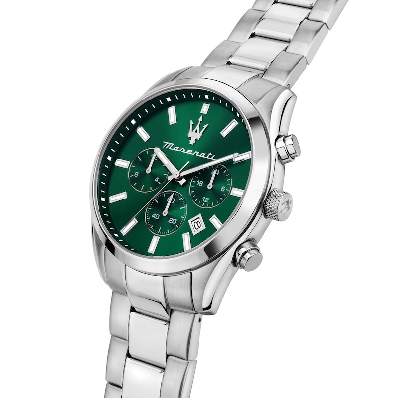Main Image 4 of Maserati Men's Attrazione Green Dial Stainless Steel Bracelet & Matching Bracelet Gift Set