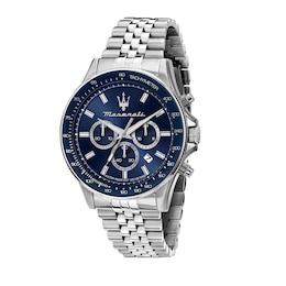 Maserati Men's Sfida Sport Blue Dial Stainless Steel Bracelet Watch