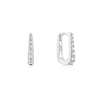 Thumbnail Image 1 of Ania Haie Sterling Silver Oval Pavé Huggie Hoop Earrings