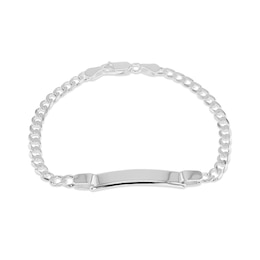 Children's Sterling Silver Flat Curb ID 7.25" Bracelet