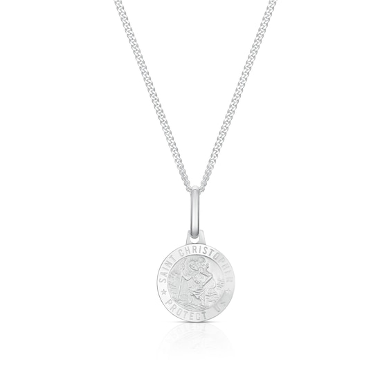 Children's Sterling Silver St Christopher Pendant 16" Necklace