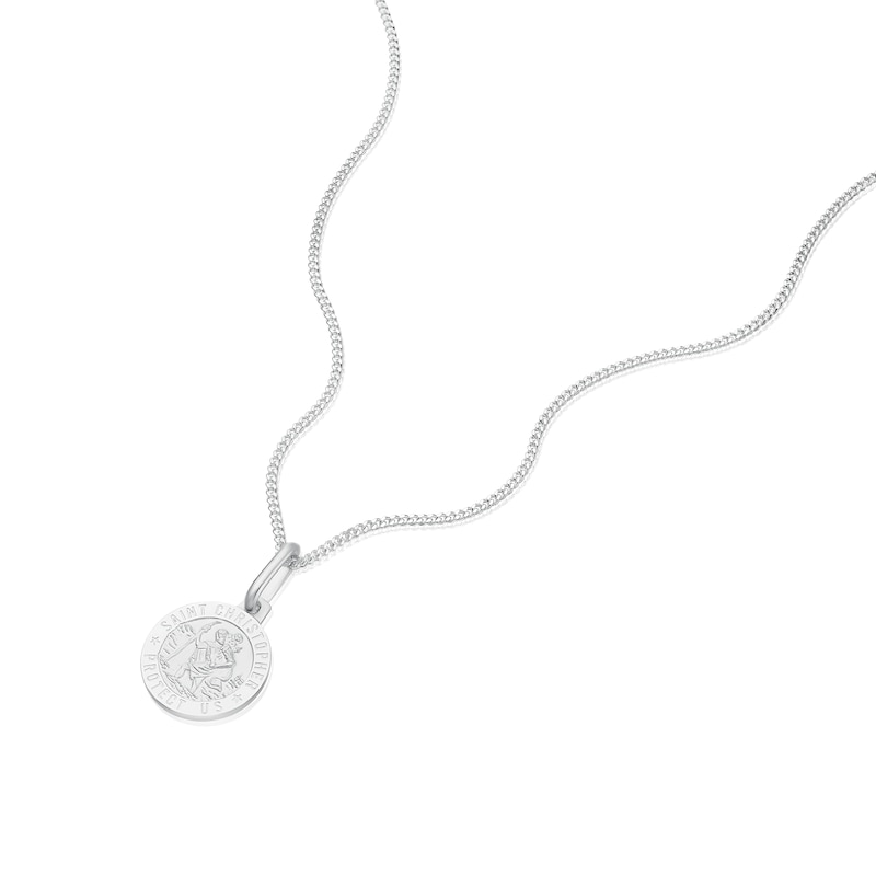 Main Image 2 of Children's Sterling Silver St Christopher Pendant 16" Necklace