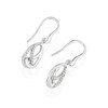 Thumbnail Image 2 of Sterling Silver Interlink Cubic Zirconia Hook Drop Earrings
