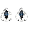 Thumbnail Image 1 of Sterling Silver Montana Teardrop Crystal Stud Earrings