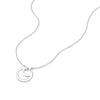 Thumbnail Image 2 of Sterling Silver Mother Of Pearl Moon & Cubic Zirconia Detail Pendant Necklace