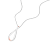 Thumbnail Image 2 of Sterling Silver & Rose Gold Tone Folded Twist Pendant Necklace
