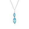 Thumbnail Image 1 of Sterling Silver Navette Aqua Bohemica Twist Pendant Necklace