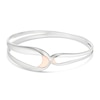 Thumbnail Image 1 of Sterling Silver & Rose Gold Tone Folded Twist Bangle