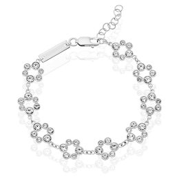 Sterling Silver Preciosa Crystal Bubble Bracelet