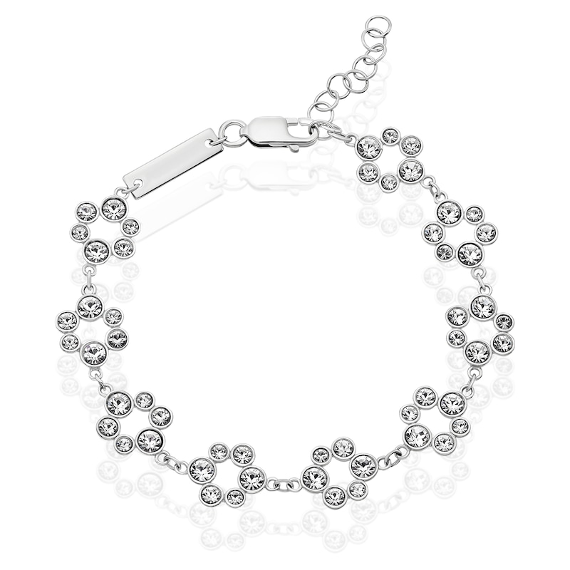 Main Image 1 of Sterling Silver Preciosa Crystal Bubble Bracelet