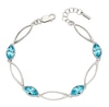 Thumbnail Image 1 of Sterling Silver Navette Aqua Bohemica Twist Bracelet